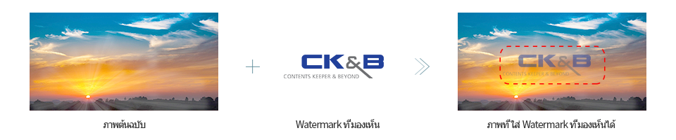 Original image + Visible watermark = Visible watermark inserted image